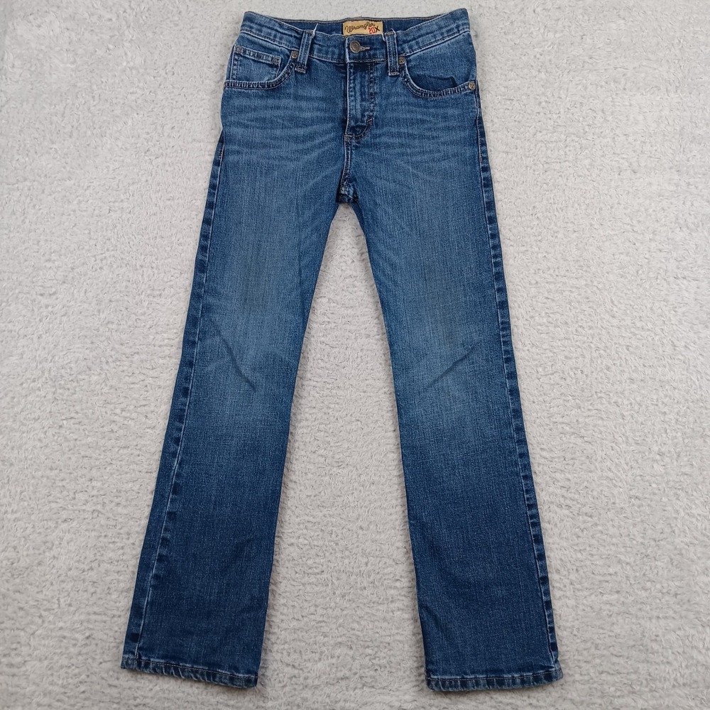 Wrangler Jeans 20X Boys 11 Blue Straight Leg Adjustable Waist 112352828